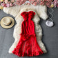 Soutien-gorge sexy sac à bandoulière exposé robe queue de poisson hanche fil 3154