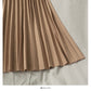 Hong Kong style retro thin medium length organ pleated pleated skirt for women  2658