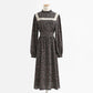 Patchwork bottomed long skirt lady temperament chiffon long sleeve skirt  2434