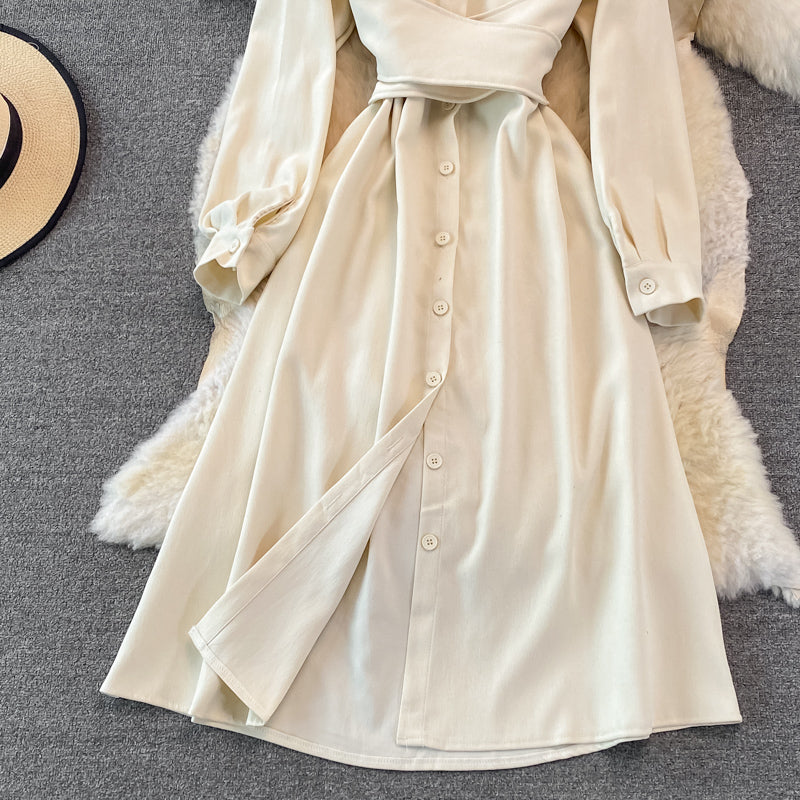 Jupe chemise à simple boutonnage en velours côtelé 3272