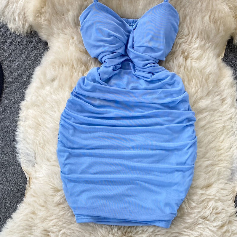 Petite robe sexy dos nu à bretelles Spice Girl 2804