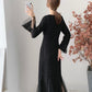 New women's dress with waist closed to show thin temperament French mesh super fairy fishtail  2130