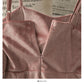 Jupe courte fendue taille haute en velours doré vintage avec bretelles réglables 2709