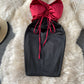 Low cut slim suspender skirt fashion Hip Wrap Skirt  2944