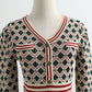 New French fashion aging foreign style small fragrance long sleeve skirt  2422