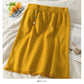 Slim candy color knitted Hip Wrap Skirt for women  2601