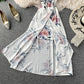 Robe à volants pour vacances à la mer, épaules dénudées 3134