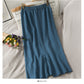 Slim and slim, medium and long split Knit Skirt, foreign style and versatile  2671
