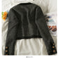 Pull col rond slim court rétro Hong Kong pour femme 2074
