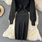 Robe portefeuille sexy à bretelles dos nu et élastique à la mode 3388