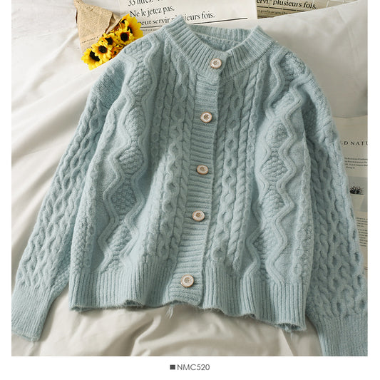 Pull femme pull couleur unie polyvalent torsadé haut 1770