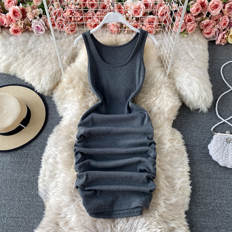 Jupe gilet à bretelles sexy et élastique 2938