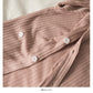 Pull à manches longues et col en V à simple boutonnage irrégulier Han Fan pour femme 2038