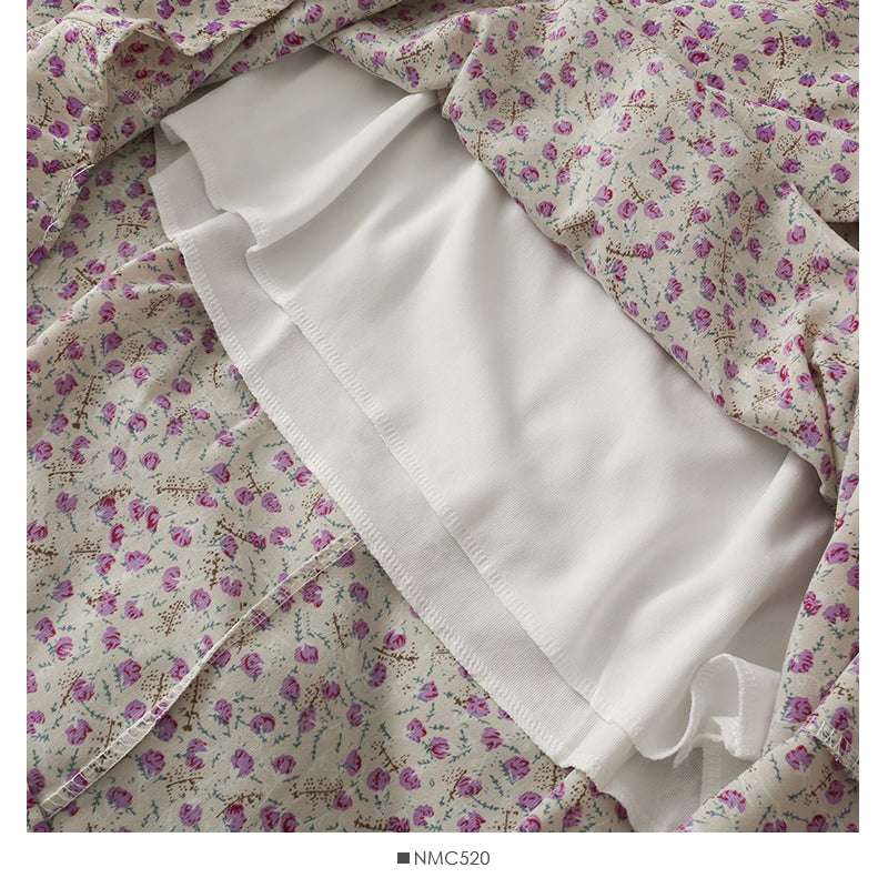 Floral high waist slim mid length skirt  2636