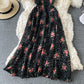 Elegant temperament, slim waist, long skirt over knee  3294