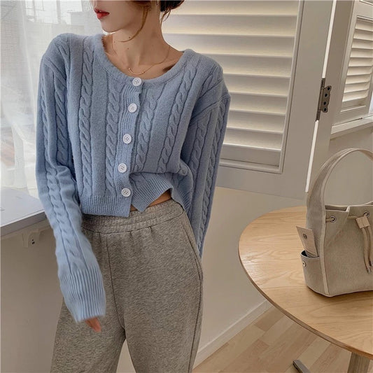 Nouveaux cardigans torsadés, pulls doux, amples et langoureux 1431
