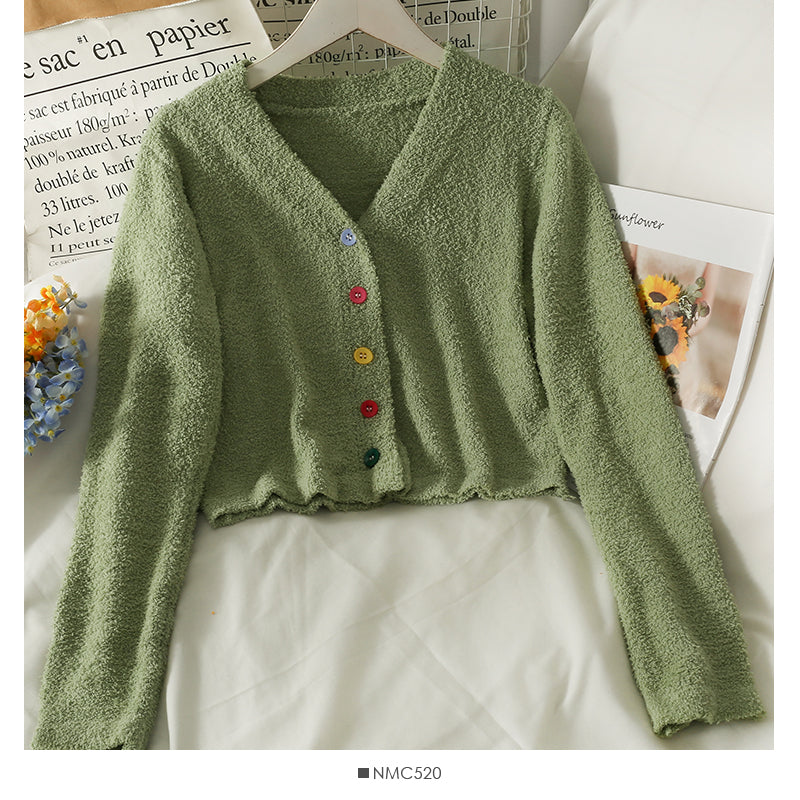 Pull cardigan femme col bas slim manches longues granulaire top 2018