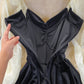 Robe bouffante en velours à col carré et taille haute 3372