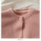 Pull col rond simple boutonnage ample et fin pour femme 1902