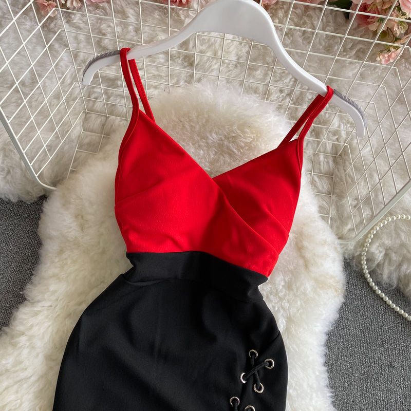 Robe bustier slim slim jupe jarretelle sexy jupe portefeuille hanche 3174