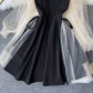 Low cut stitched mesh Beaded A-line skirt  2726