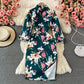 Robe à col montant en dentelle cheongsam fendue 3244