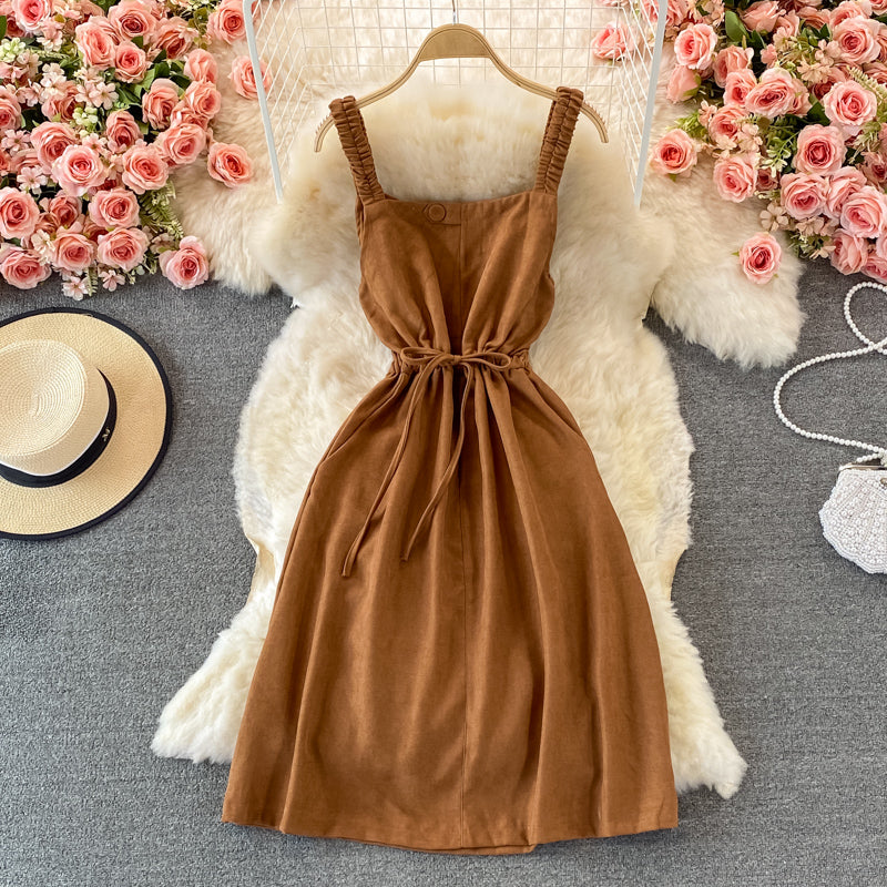 Robe en velours côtelé fin coupe-vent qui ferme la taille 3234