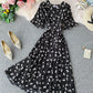 Cute v neck cherry dress summer dress  1282