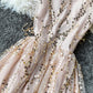 Stylish v neck tulle sequins dress fashion girl dress  1241