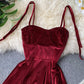 Cute A line velvet short dress women's dress  1098
