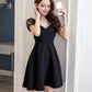 Black short dress fashion dress  1079