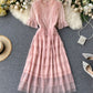 Cute tulle lace A line dress fashion girl dress  1061