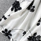 A-Linie Blumen kurzes Kleid Sommerkleid 1163