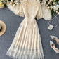 Cute tulle lace A line dress fashion girl dress  1061