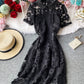 A line lace short dress summer dress  1161