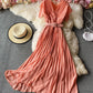 A line v neck short dress fashion dress  947