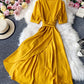 Simple v neck short sleeve dress fashion dress  939