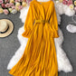 A-Linie Chiffon-Langarmkleid 908