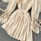 Stylish v neck chiffon short dress  899