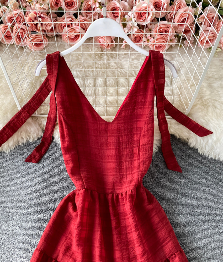 Cute A line short dress fashion dress  878