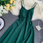 Simple A line v neck dress fashion dress  888