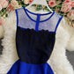 Cute lace short dress A line dress  880