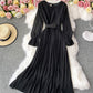 A-Linie Chiffon-Langarmkleid 908