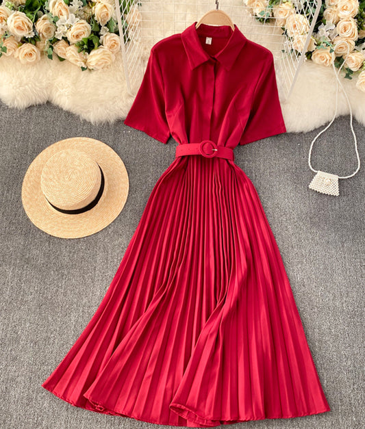Simple A line dress fashion dress  881