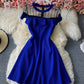 Cute A line see through dress short dress  887