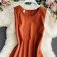 Simple A line round neck dress fashion dress  841