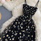 Cute A line tulle floral dress  766