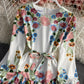 Stylish A line floral dress long sleeve dress  803