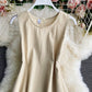 Simple A line round neck dress fashion dress  841