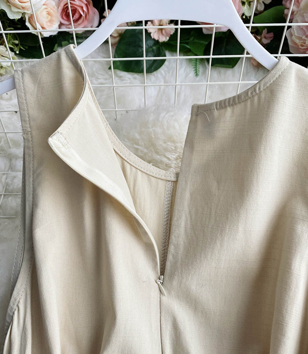 Simple A line round neck dress fashion dress  841
